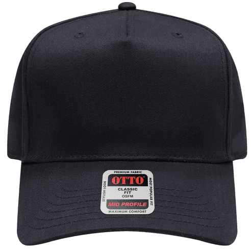 5 Panel Mid Profile (A-Frame) in Black, front